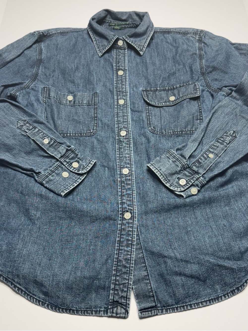Ralph Lauren Blue Denim Button-Down Shirt